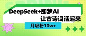 用DeepSeek做AI 古诗词视频,涨粉 10W+(保姆级教程)-第一资源库