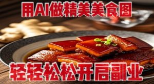 用AI做精美美食图，无需专业设备拍摄，轻轻松松开启副业-第一资源库