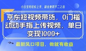 京东短视频代运营，不需要拍剪视频，不需要直播，全程喂饭，小白轻松上手，稳定月入8k【揭秘】-第一资源库