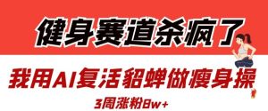 健身赛道杀疯了？我用AI复活貂蝉做瘦身操，3周涨粉8W-第一资源库