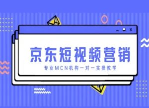 京东短视频营销项目，专业MCN机构一对一实操教学-第一资源库