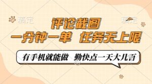 评论截图，0.5元一单，一分钟一单，有手机就能做，任务无上限，勤快点一天几张【揭秘】-第一资源库