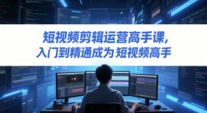 短视频剪辑运营高手课,入门到精通成为短视频高手-第一资源库