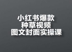 小红书爆款种草视频图文封面实操课,开店、选品、引流、变现全流程-第一资源库