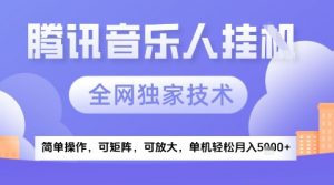 2025腾讯音乐挂G项目，全网独家技术，全新玩法，轻松月入5k+【揭秘】-第一资源库