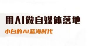 用AI做自媒体落地，适合新手快速入门与进阶，小白的AI蓝海时代-第一资源库