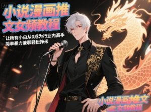 小说漫画推文女频教程，让所有小白从0成为行业内高手，简单暴力兼职轻松挣米-第一资源库