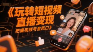 玩转短视频直播变现,把握视频号金风口-第一资源库