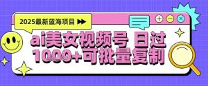 视频号AI美女跳舞暴力起号玩法，日入1k+，全程软件操作，小白也能玩的项目-第一资源库