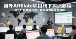 国外Affiliate项目线下实训教程，国外广告联盟从零开始的具体操作全流程-第一资源库