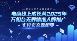 电商线上成长营2025年,万相台无界关键词推广-万相台无界精准人群推广-实打实亲囊相受-第一资源库