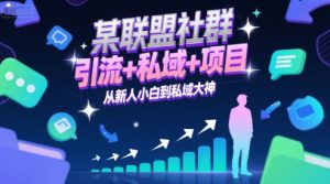 某联盟社群，引流+私域+项目，从新人小白到私域大神-第一资源库