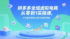 拼多多全域虚拟电商从零到1实操课，小白虚拟电商从0到1实操到精通-第一资源库