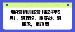 老A营销训练营(更25年7月),轻理论,重实战,轻概念,重本质-第一资源库