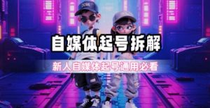 一天5张？自媒体起号完整拆解_新人自媒体起号必看【超详细攻略】-第一资源库