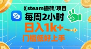 steam搬砖项目每周2小时日入1k+收益核心玩法,手把手教你,门槛低好上手-第一资源库