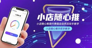 小店随心推微付费撬动自然流投手教学,小店随心推手把手教学-第一资源库