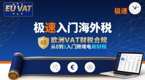 极速入门海外税,欧洲VAT财税合规,从0到1入门跨境电商财税-第一资源库