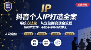 抖音个人IP系统落地实操大课，实操课程，辅助落地-第一资源库