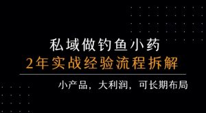 私域做钓鱼小药 每单利润3张+ 详细流程拆解-第一资源库