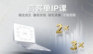 高客单IP课,搞定成交,搞定高客单IP,翻倍变现,轻松卖爆,不销而销-第一资源库