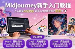midjourney新手入门教程:人人都是AI艺术家,新手小白也能变身艺术大师-第一资源库