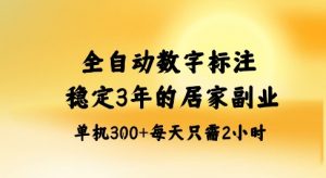 全自动数字标注，稳定3年的蓝海项目，居家也能矩阵开干的副业，单机日入3张+【揭秘】-第一资源库