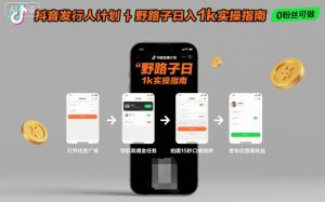 抖音发行人计划全新野路子玩法,随时随地,只要有手机,就能操作,日入1k+【揭秘】-第一资源库