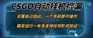 游戏自动挂G捡漏，一个手机即可操作，当天可操作见到结果，新手小白轻松月入1W+【揭秘】-第一资源库