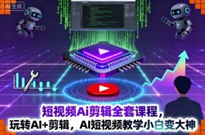 短视频Ai剪辑全套课程，玩转AI+剪辑，AI短视频教学小白变大神-第一资源库