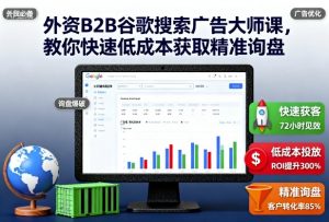 外资B2B谷歌搜索广告大师课,教你快速低成本获取精准询盘-第一资源库