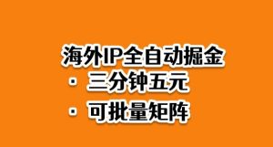 海外ip全自动掘金,2025必做蓝海项目,3分钟落地,矩阵直接开干【揭秘】-第一资源库