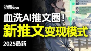 最新AI动态电影漫画小说推文，全流程实操教学，小白也能月入1W+-第一资源库