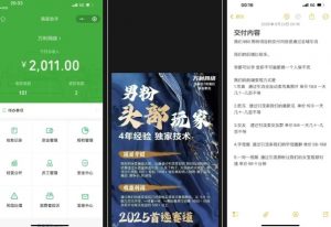 外面收费980全新男粉变现项目，竞争小，利润高，多种方式变现，独家技术-第一资源库