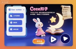 Coze扣子工作流一键生成童话皮克斯风格立体书视频,保姆级工作流搭建教程-第一资源库
