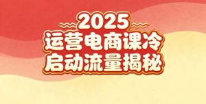 2025小红书运营电商课:新手实战+冷启动+流量揭秘-第一资源库