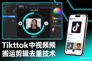 Tiktok中视频纯搬运剪辑去重技术，外来技术，自行测试-第一资源库