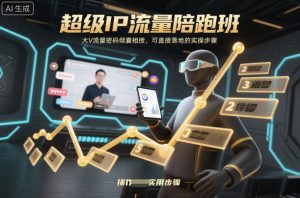 超级IP流量陪跑班，大V流量密码倾囊相授，可直接落地的实操步骤-第一资源库