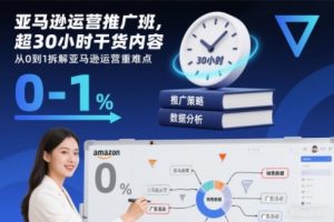 亚马逊运营推广班，超30小时干货内容，从0到1拆解亚马逊运营重难点-第一资源库