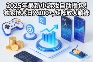 2025年最新小游戏自动撸包!独家技术日入2张+,矩阵放大躺賺【揭秘】-第一资源库