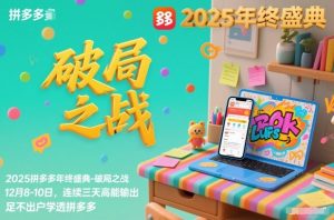2025拼多多年终盛典-破局之战12月8-10日，连续三天高能输，足不出户学透拼多多-第一资源库