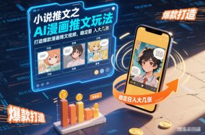 小说推文之AI漫画推文玩法,打造爆款漫画推文视频,稳定日入大几张-第一资源库
