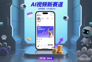 AI视频新赛道，宠物播客仅注册5天涨粉2W，收益非常可观-第一资源库