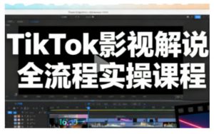 TikTok影视解说全流程实操，手把手教你打造TK爆款解说视频-第一资源库