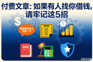 付费文章：如果有人找你借钱，请牢记这5招-第一资源库