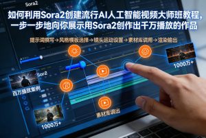 如何利用Sora2创建流行AI人工智能视频大师班，一步一步地向你展示用Sora2创作出千万播放的作品-第一资源库