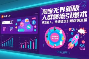 淘宝无界新版人群爆流引爆术,精准圈人,快速破流引爆店铺流量-第一资源库
