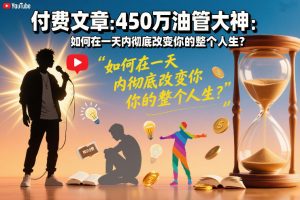 付费文章：450万油管大神：如何在一天内彻底改变你的整个人生？-第一资源库