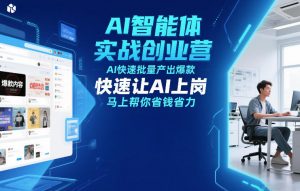 AI智能体实战创业营12月23-25号线下课，AI快速批量产出爆款，快速让AI上岗，马上帮你省钱省力-第一资源库